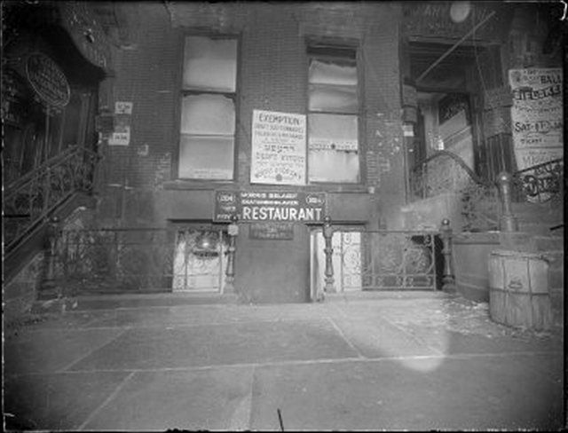 "Restaurant exterior Morris Belaief Ekaterinoslaver Restaurant #204. 1916-1920."